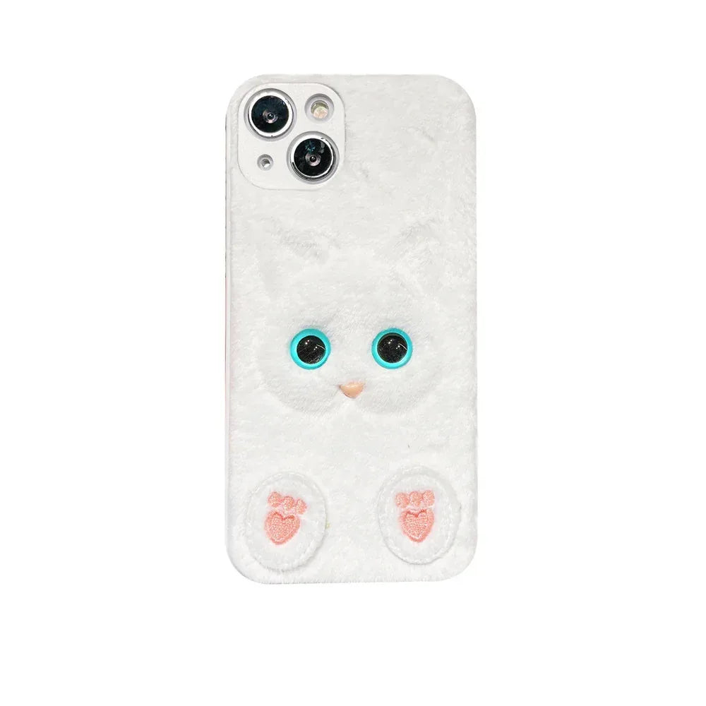 plush-three-dimensional-cat-eyes-iphone-case - Viexta