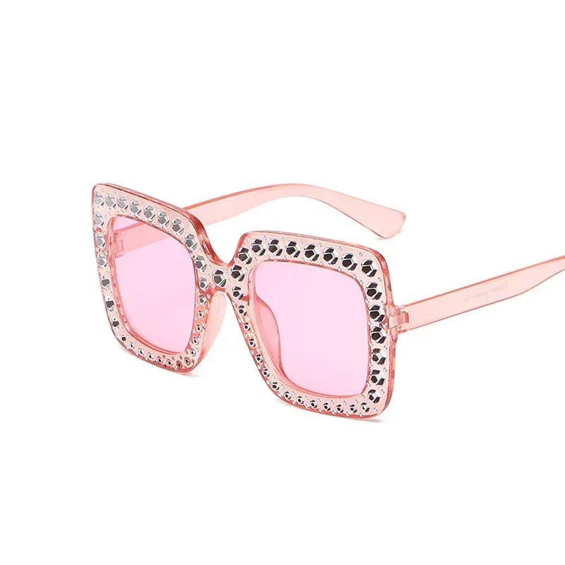 large-square-frame-with-rhinestones-sunglasses - Viexta