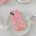 electroplated-colorful-diamond-plaid-iphone-case