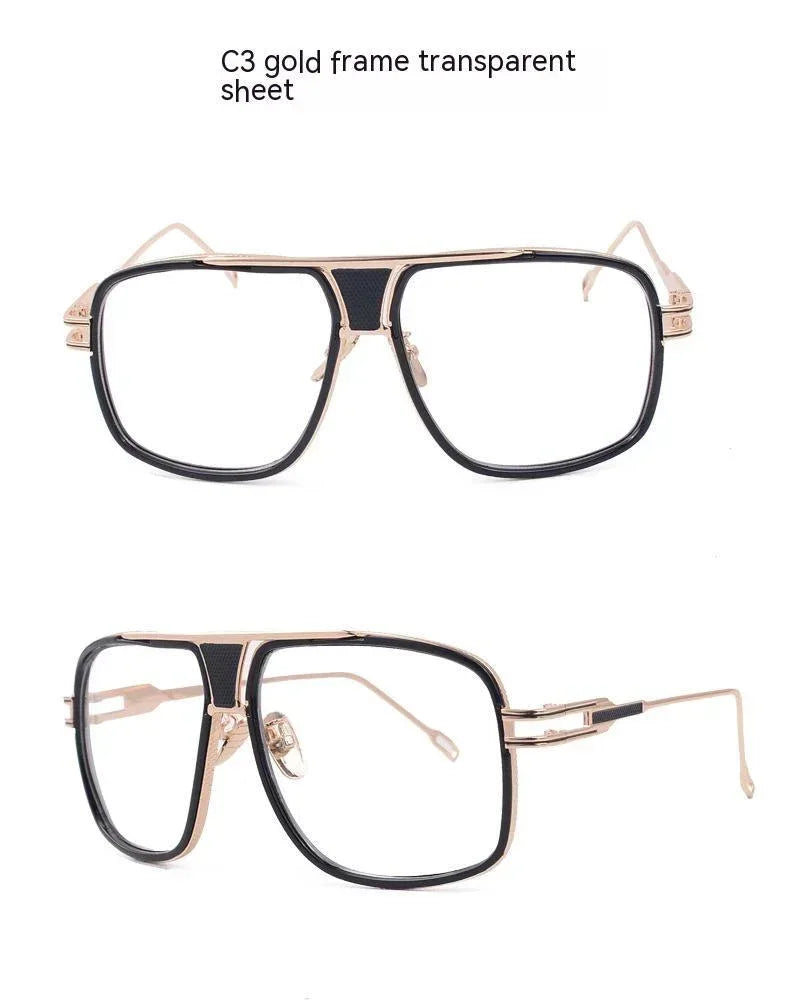 vintage-with-large-rims-metal-gradient-sunglasses - Viexta