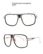 vintage-with-large-rims-metal-gradient-sunglasses - Viexta