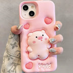 Expansion Pinch Pig Soft Silicone Cover iPhone Case - Viexta