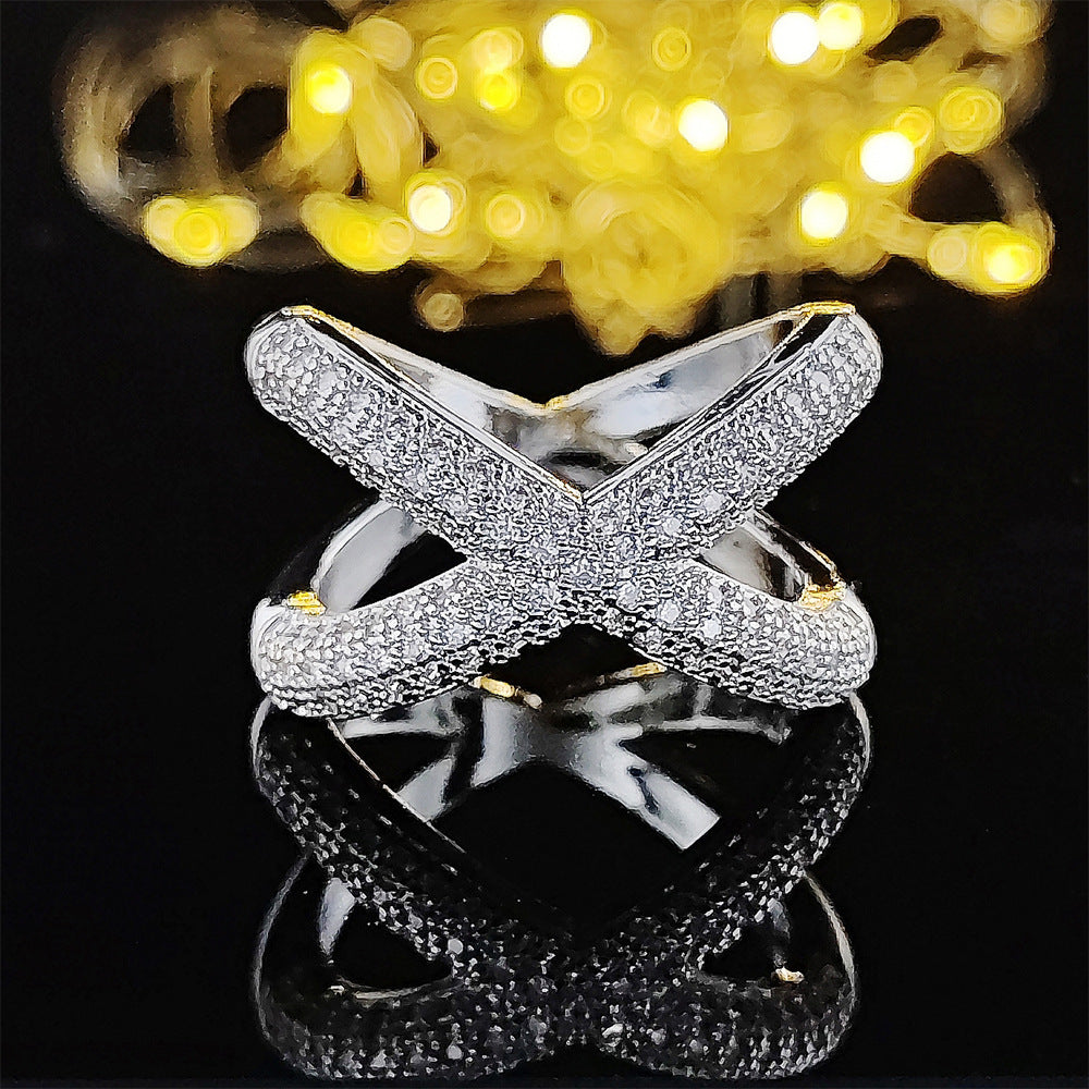 Geometric Full Diamond Luxury Women's Ring