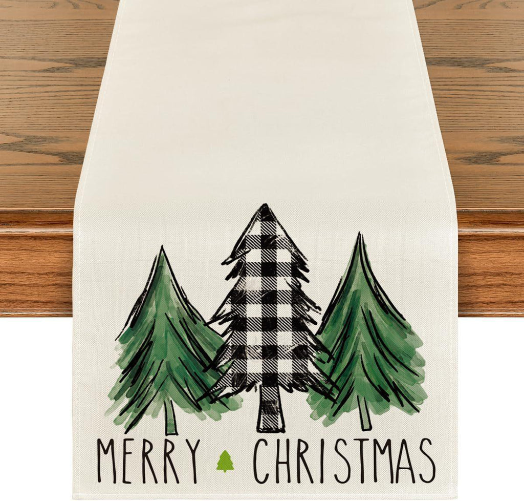 christmas-trees-merry-xmas-table-runner - Viexta