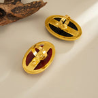 Metal Vintage Inlaid Gem Ring