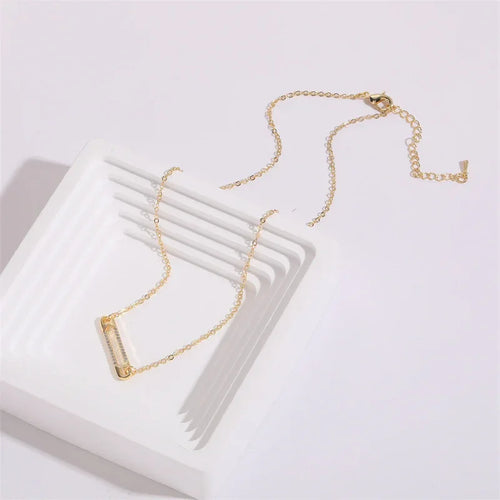 14k Safety Pin Necklace - Viexta