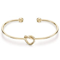 Stainless Steel Twisted Flower Button Love Bracelet - Viexta