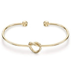 Stainless Steel Twisted Flower Button Love Bracelet - Viexta