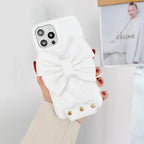 Butterfly Leather Crossbody Pearl iPhone Case - Viexta