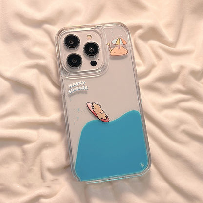 Cute Animal Surfing Drop-resistant iPhone Case