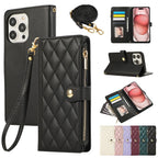 Diamond Chanel's Style Zipper Crossbody Rope iPhone Case - Viexta