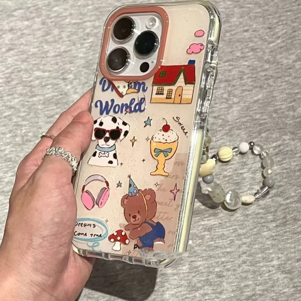 Retro Cute Dog Party iPhone Case - Viexta
