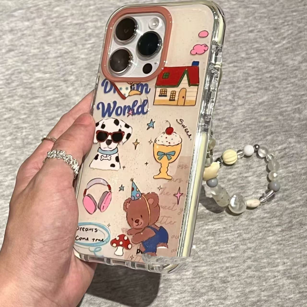 Retro Cute Dog Party iPhone Case
