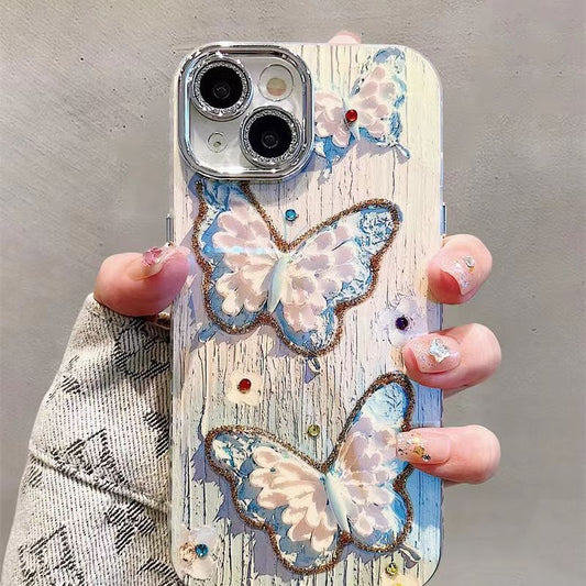 Color Oil Painting Butterfly iPhone Case