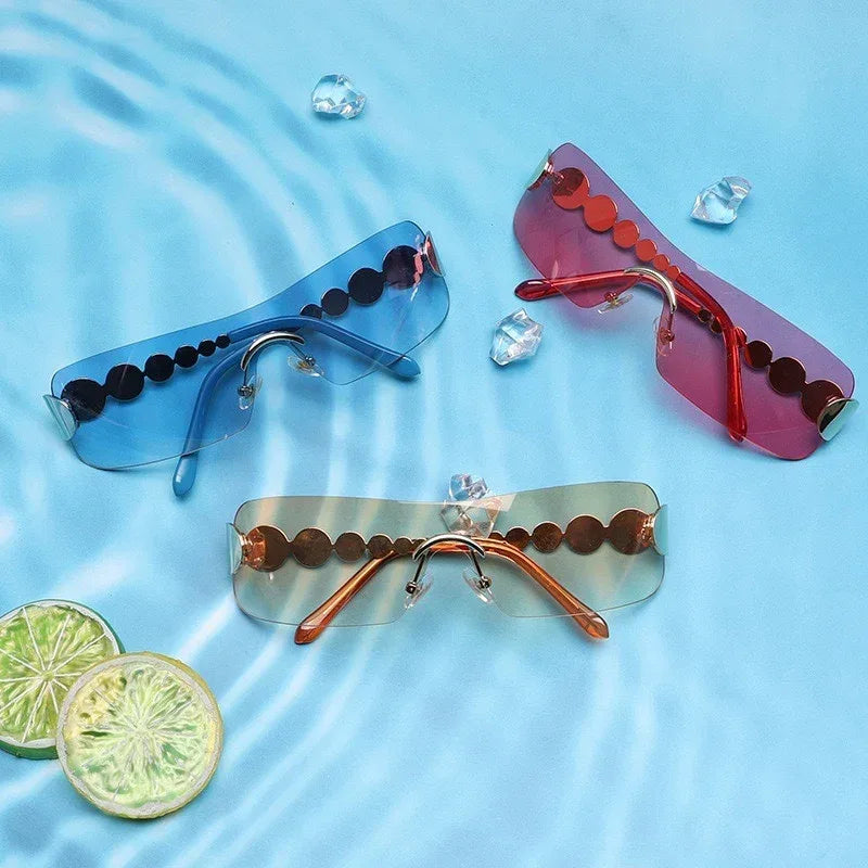 One Piece Rimless Outdoor Sunglasses - Viexta