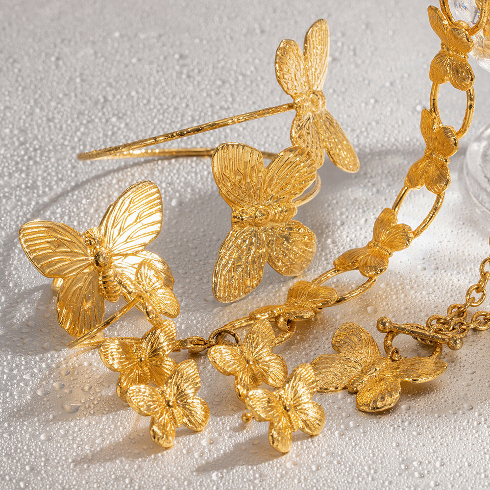 Retro Alluvial Gold Butterfly Suit Series Set