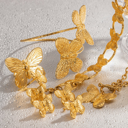 Retro Alluvial Gold Butterfly Suit Series Set