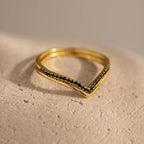 New Herringbone Ring Set