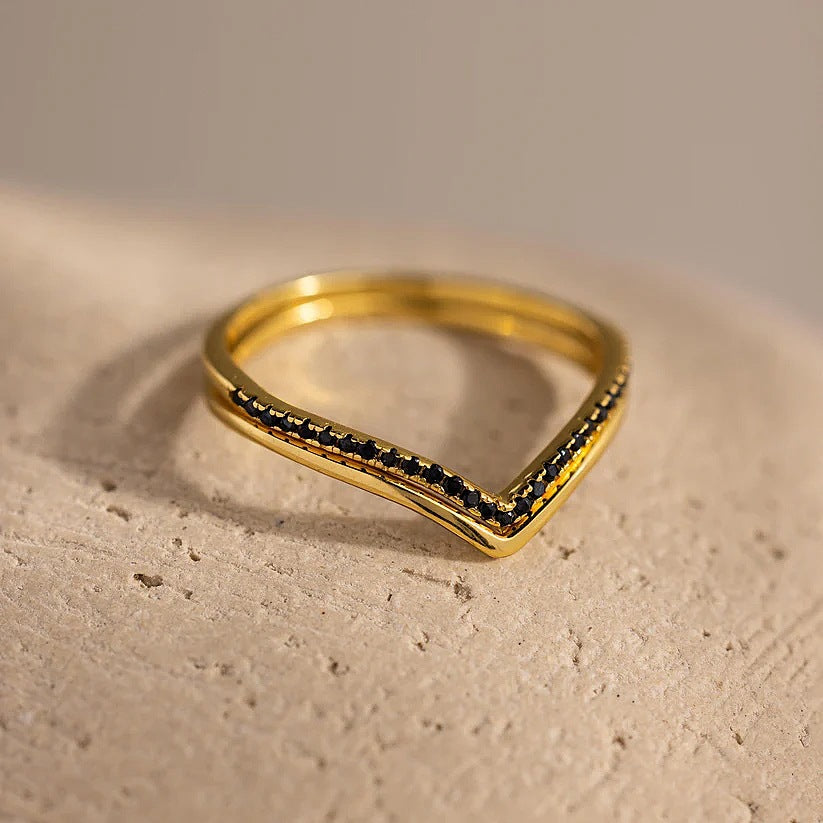 New Herringbone Ring Set