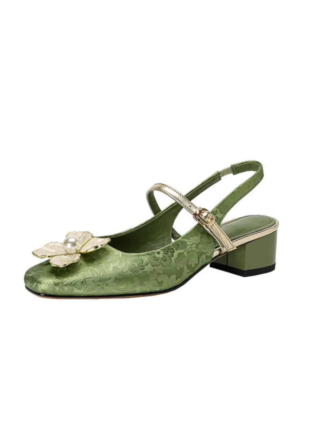 French Retro Square Toe High Heels Women - Viexta