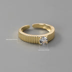 Korean-style Minimalist Zircon Ring