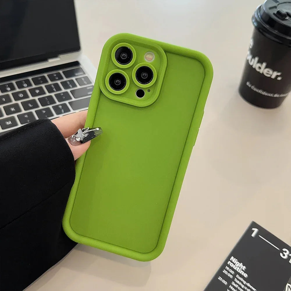 solid-color-all-inclusive-silicone-iphone-case - Viexta