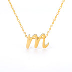 Small Letter Hollow Stainless Necklace