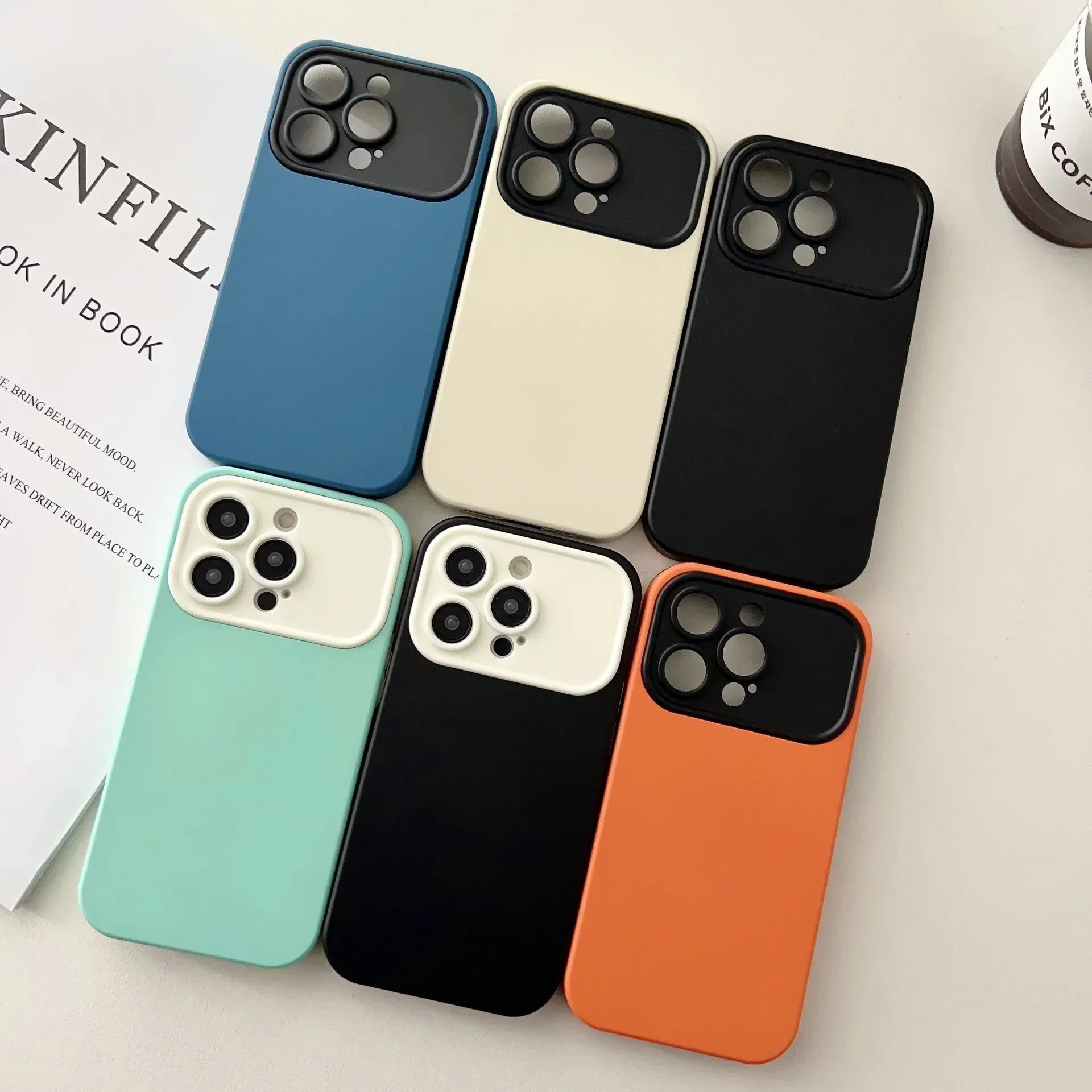 Simple Contrast Color Business Large Window iPhone Case - Viexta