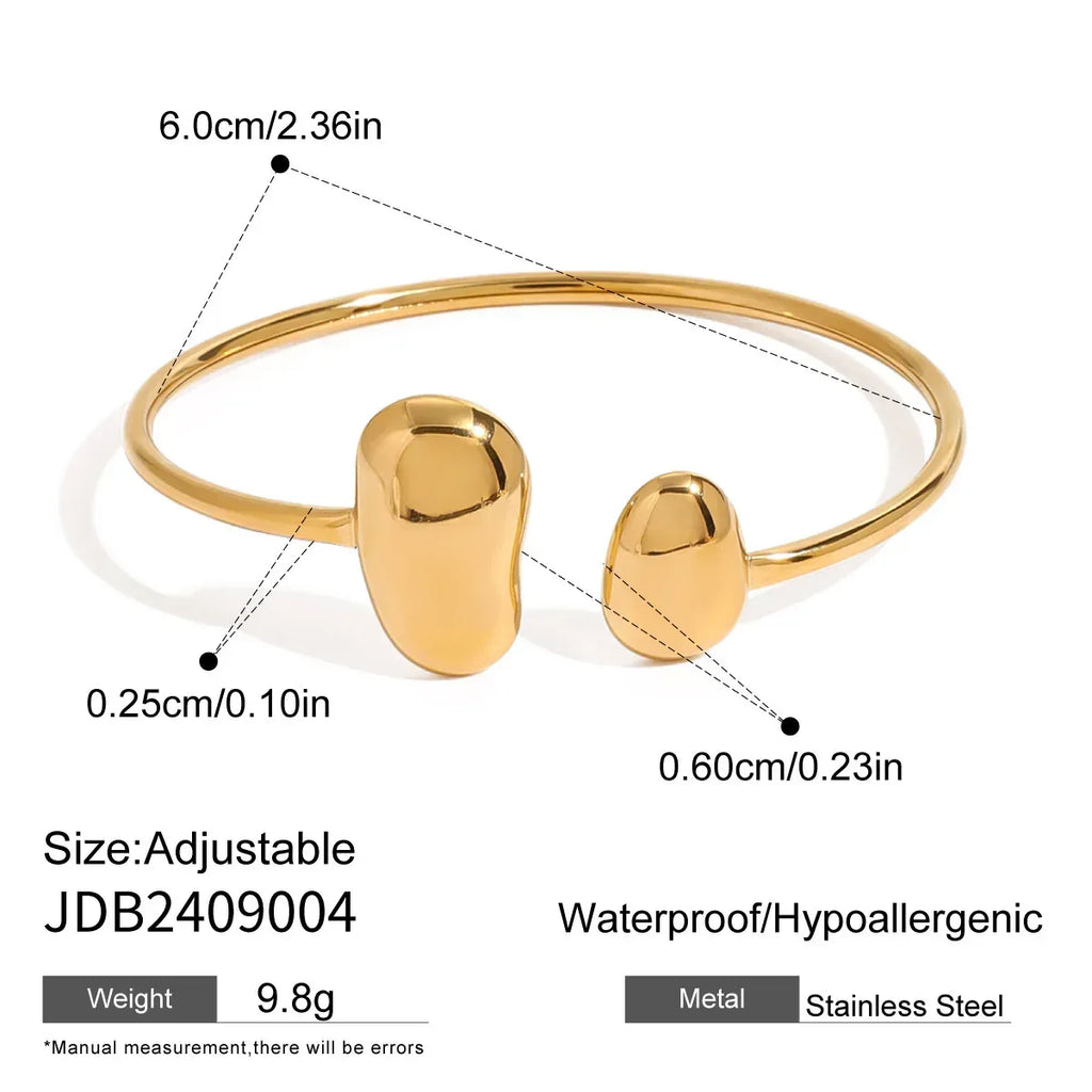 stainless-steel-dropper-open-ended-bracelet - Viexta