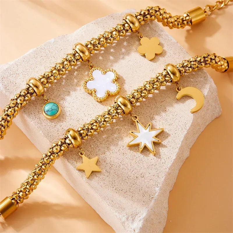 Retro Stainless Steel Star Bracelet - Viexta