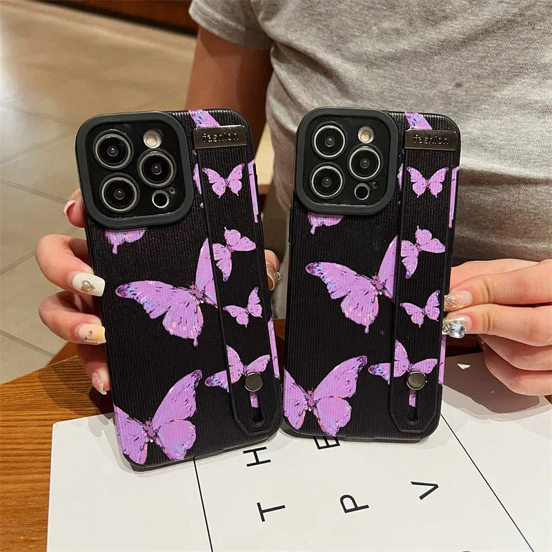 butterfly-wrist-strap-iphone-case - Viexta