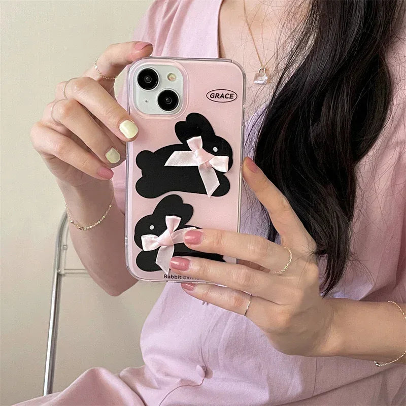 cute-bow-rabbit-iphone-case - Viexta