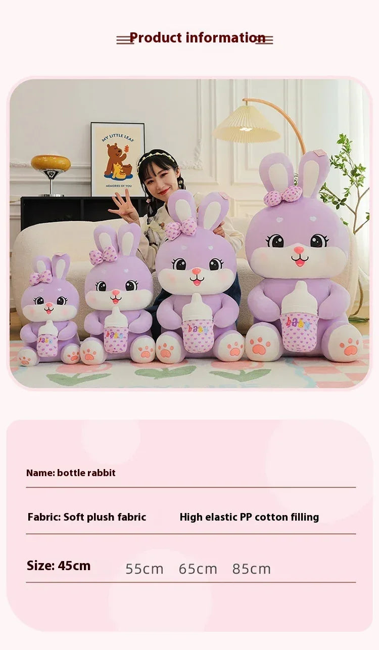 Milk Bottle Rabbit Plush Toy - Viexta
