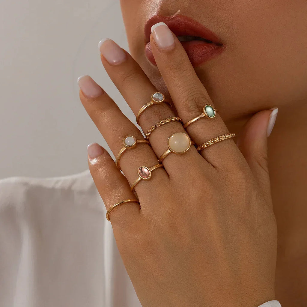 Set of Twist Hollow Ring - Viexta