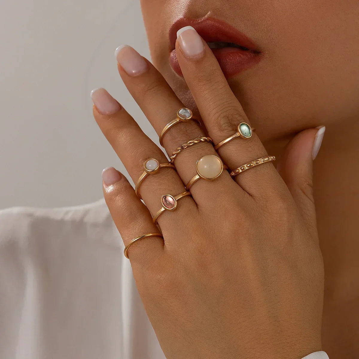 Set of Twist Hollow Ring - Viexta