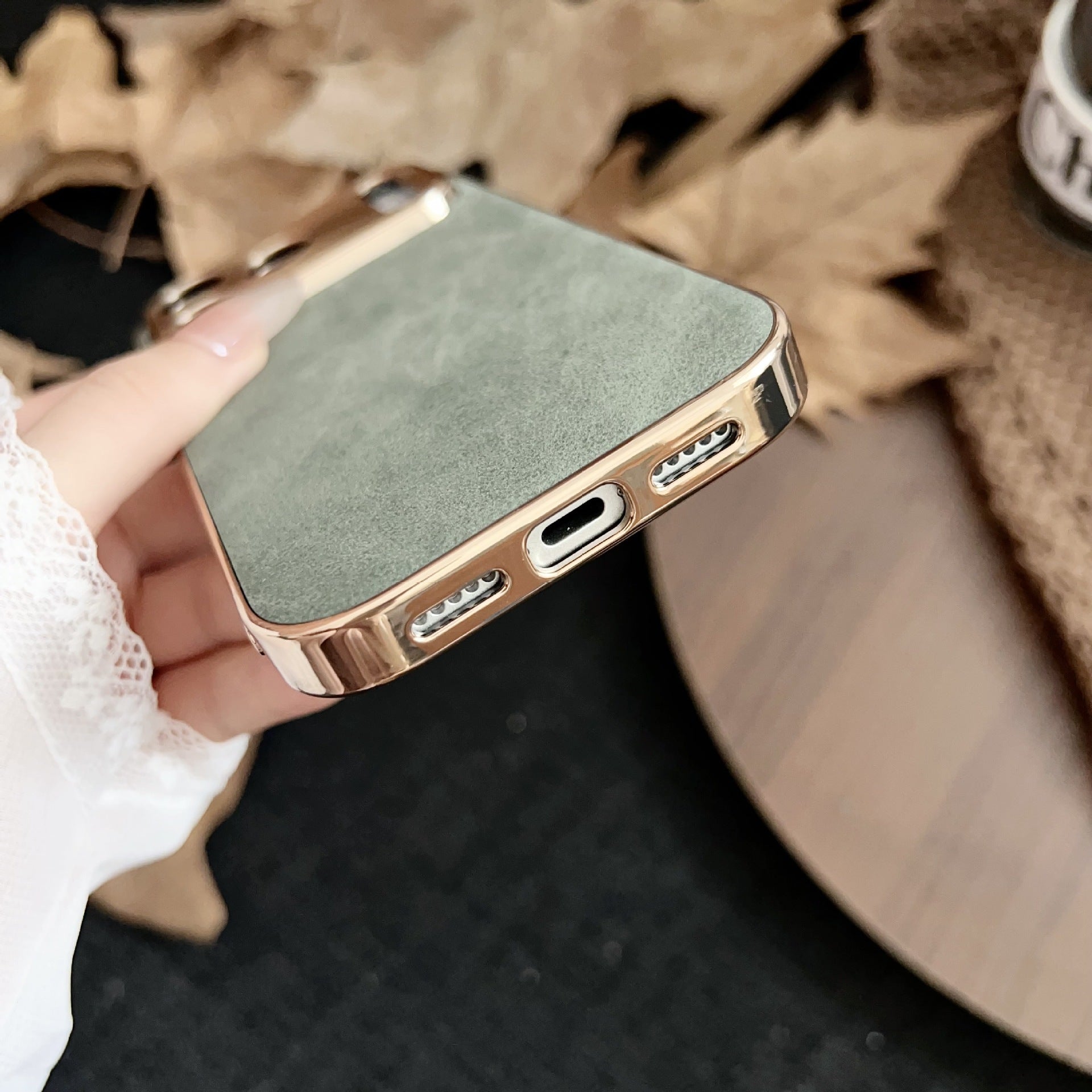 Electroplated Metal Fine Hole Lens iPhone Case