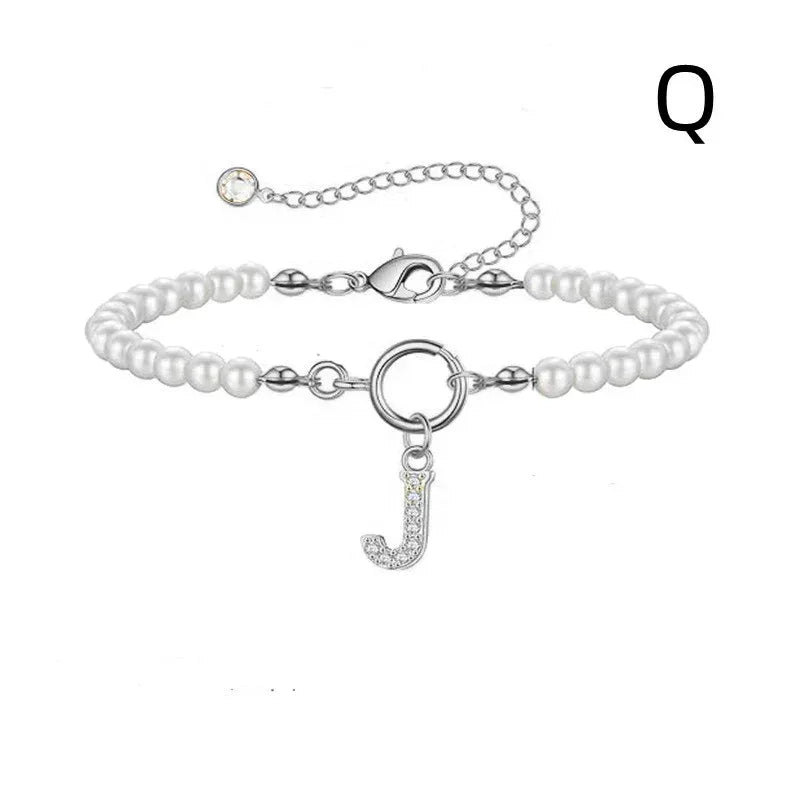 6mm Pearl Bracelet Buckle Letter - Viexta