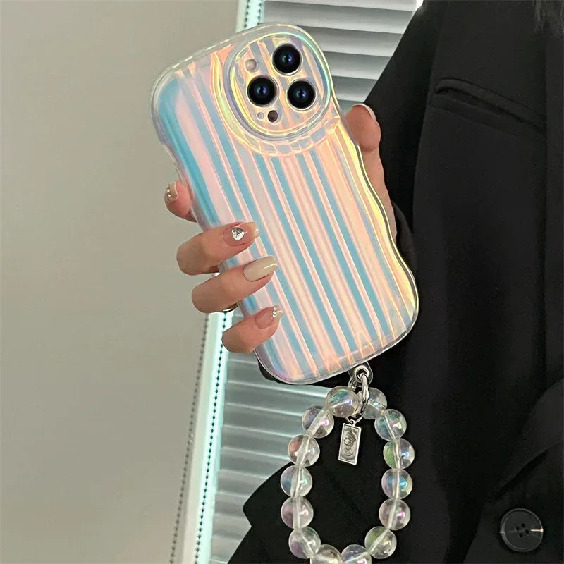 Laser Wave Silicone Phone Case For IPhone - Viexta