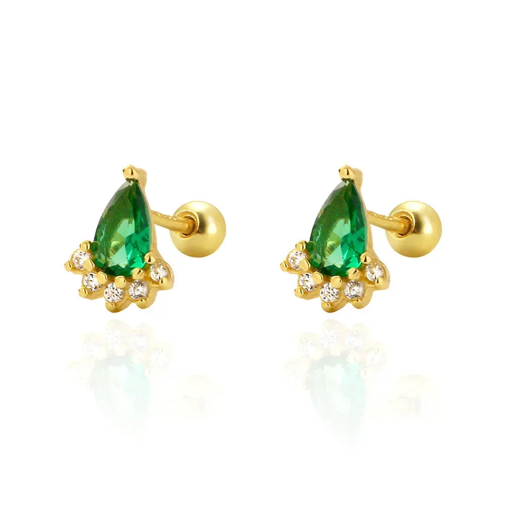 emerald-diamond-screw-ear-studs - Viexta