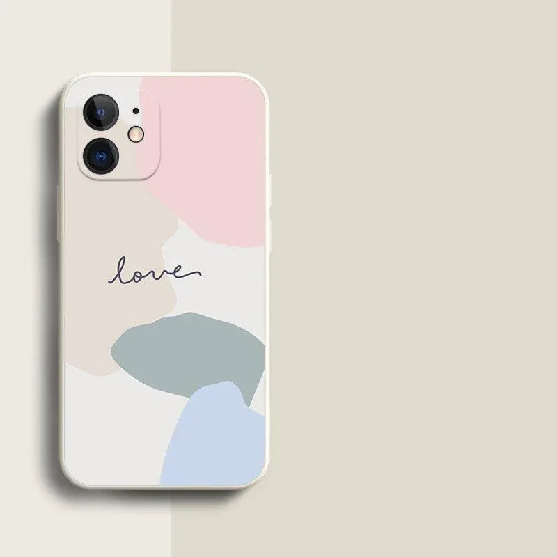 Morandi Liquid Silicone Drop-resistant Soft iPhone Case - Viexta