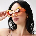 Cat's Eye Polygon Large Rim Sunglasses - Viexta