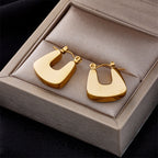 Gold Chunky Cabled Earrings