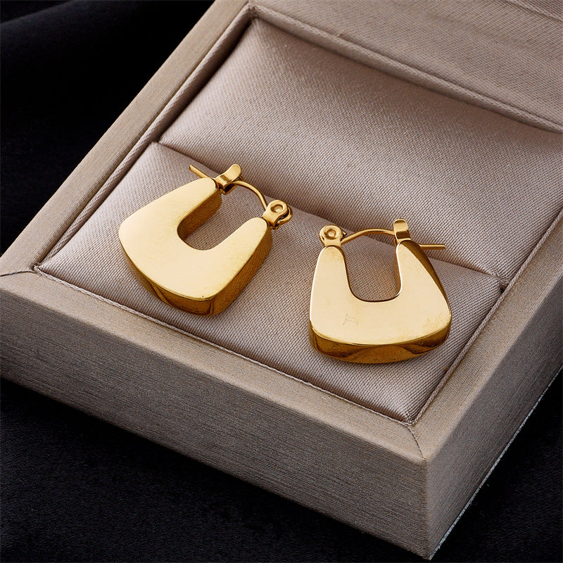 Gold Chunky Cabled Earrings