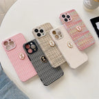 Woven High-grade Bear Flannelette iPhone Case - Viexta