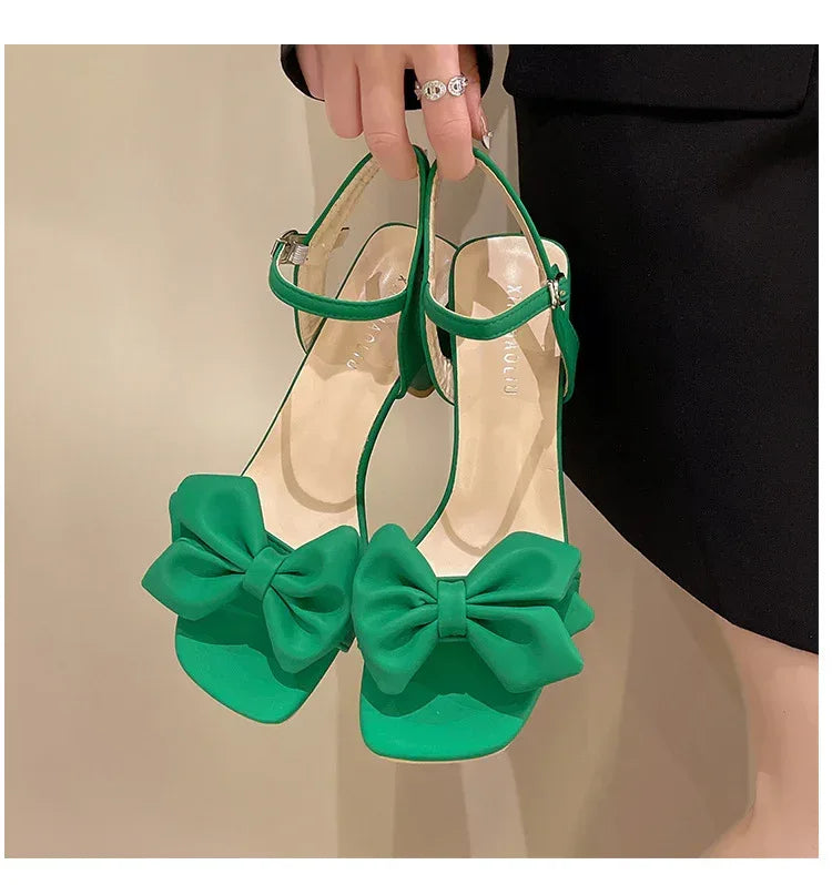 Bowknot Chunky Heel - Viexta