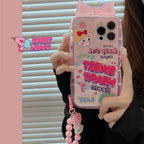 Girl Bowknot Silicone iPhone Case with Charm - Viexta