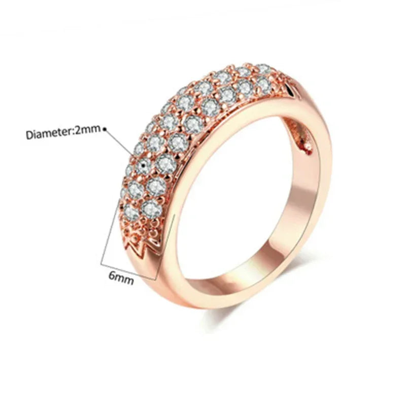 Three Row Zircon Ring - Viexta