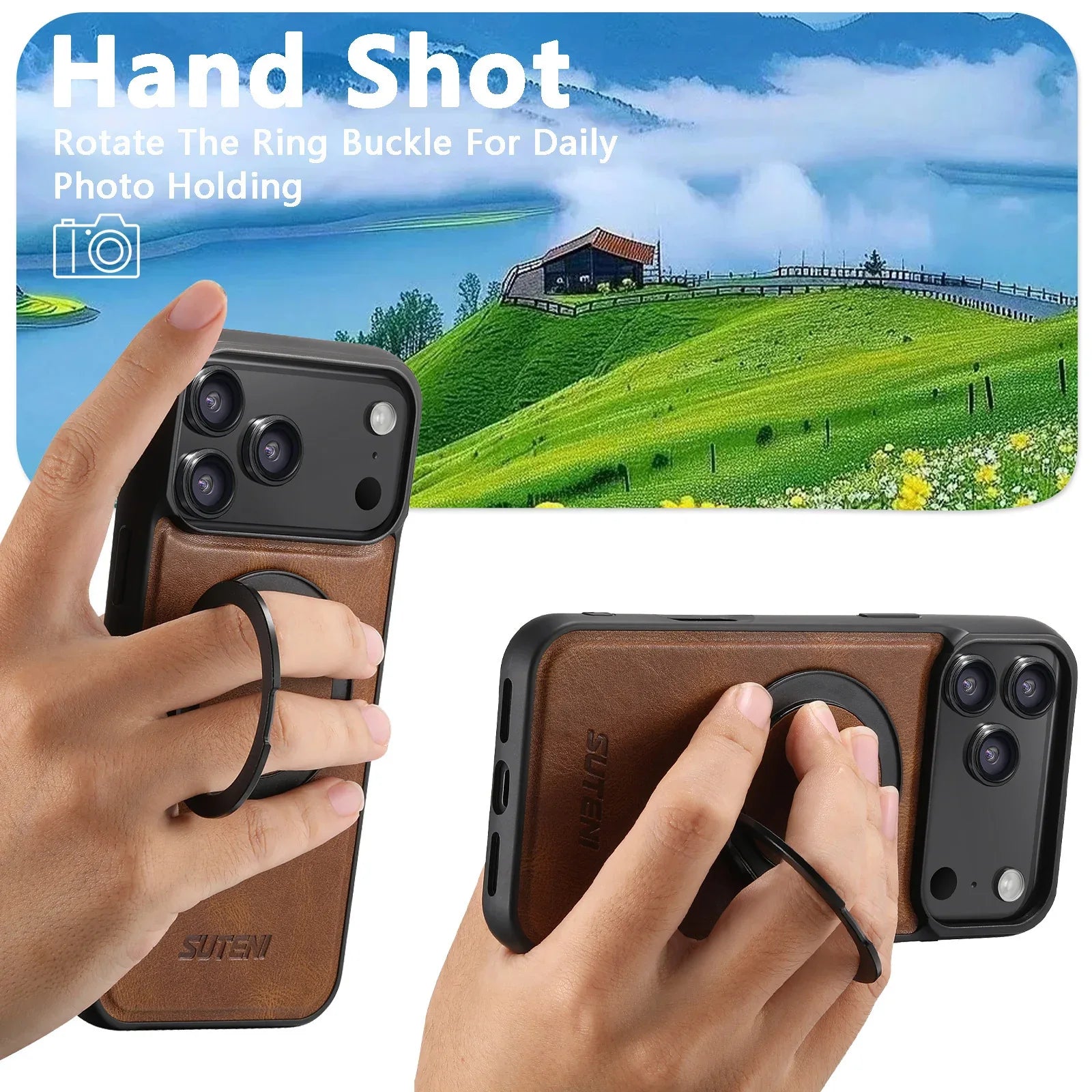 Leather Magnetic Wireless Charging Goggle Pixel Case - Viexta