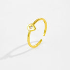 S925 Sterling Silver Eight Awn Star Micro Zircon Ring - Viexta