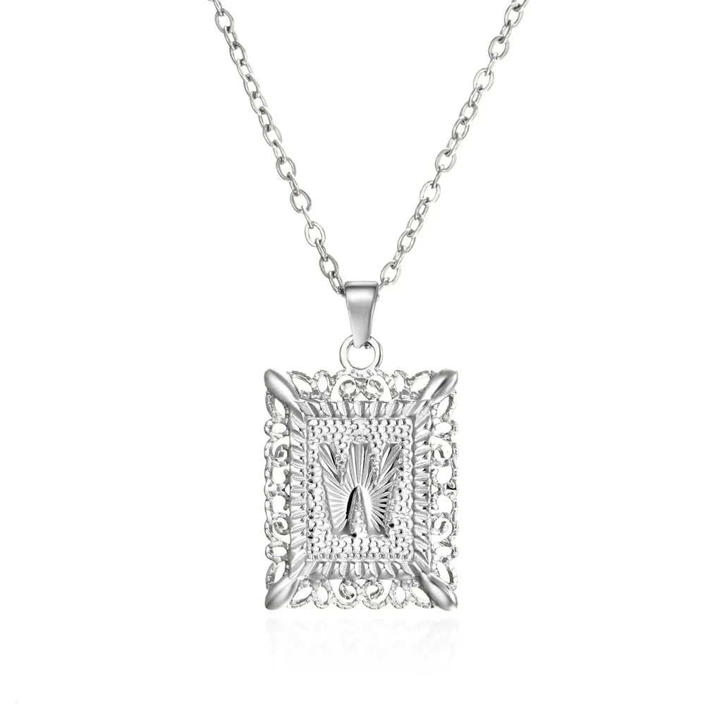 stainless-steel-initial-necklace - Viexta